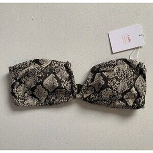 Andie Scala Bikini Top Size Small Snakeskin Print NWT Spring Break Summer